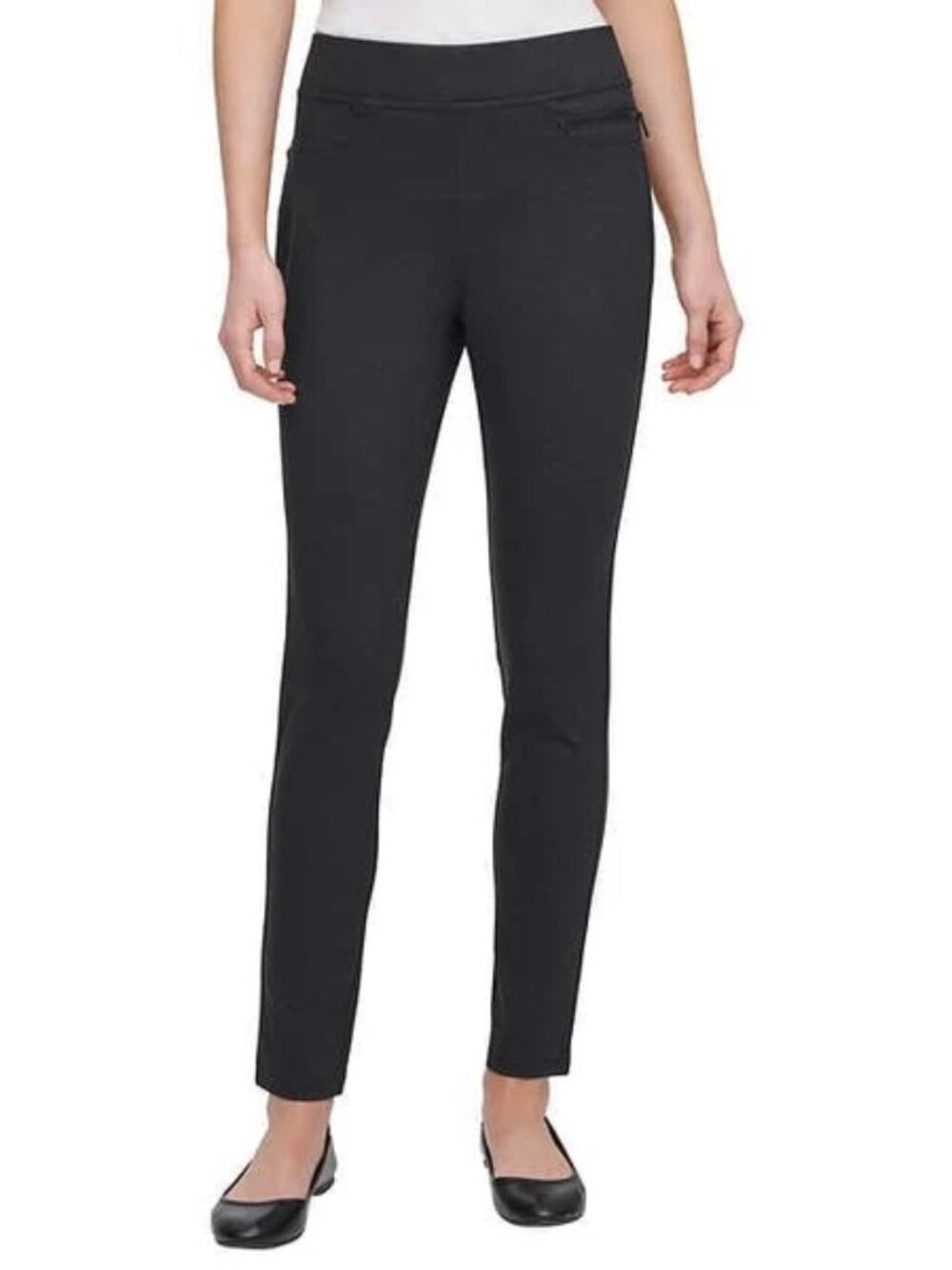 NWT DKNY Pull-on Pointe Pants – Grey Diamond – Large